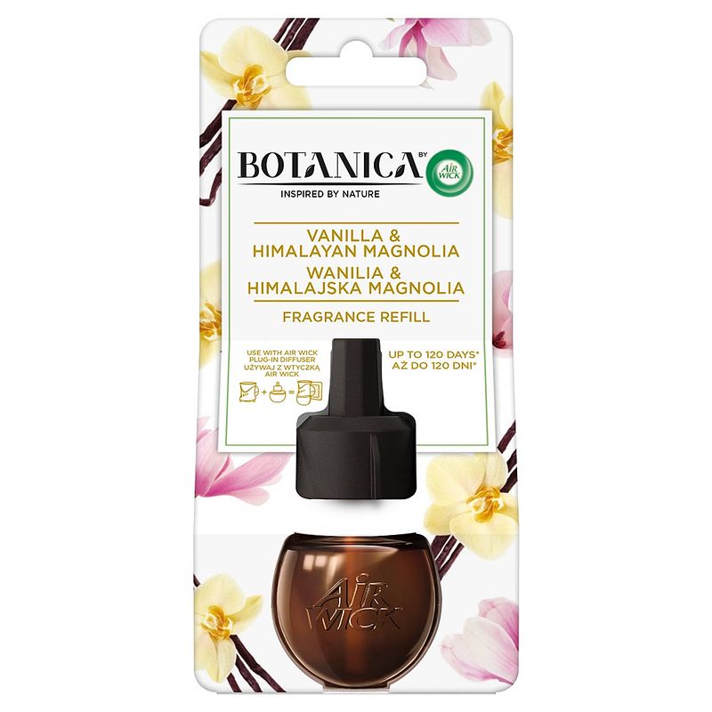 Foto van Botanica vanille & himalaya magnolia elektrische luchtverfrisser navulling 19ml