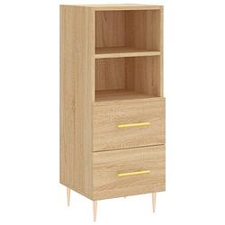 Foto van Vidaxl dressoir 34,5x34x90 cm bewerkt hout sonoma eiken