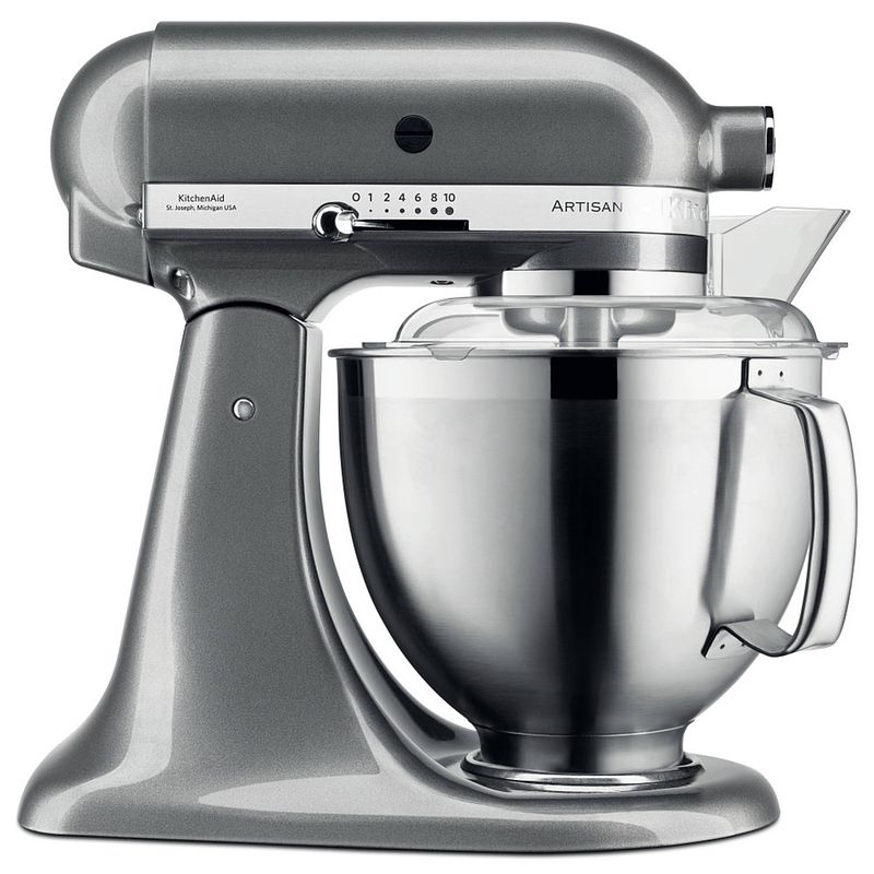 Foto van Kitchenaid artisan 5ksm185psems keukenmachine 300 w 4,8 l zilver