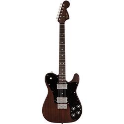 Foto van Fender made in japan telecaster deluxe limited run mahogany rw elektrische gitaar met deluxe gigbag