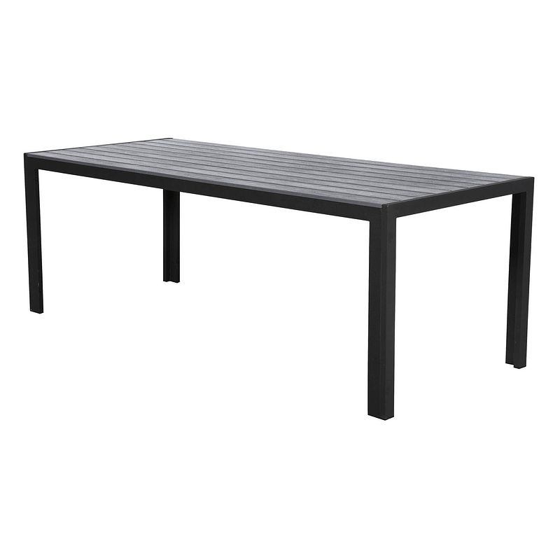 Foto van Fall tuintafel, 205 cm zwart/grijs.