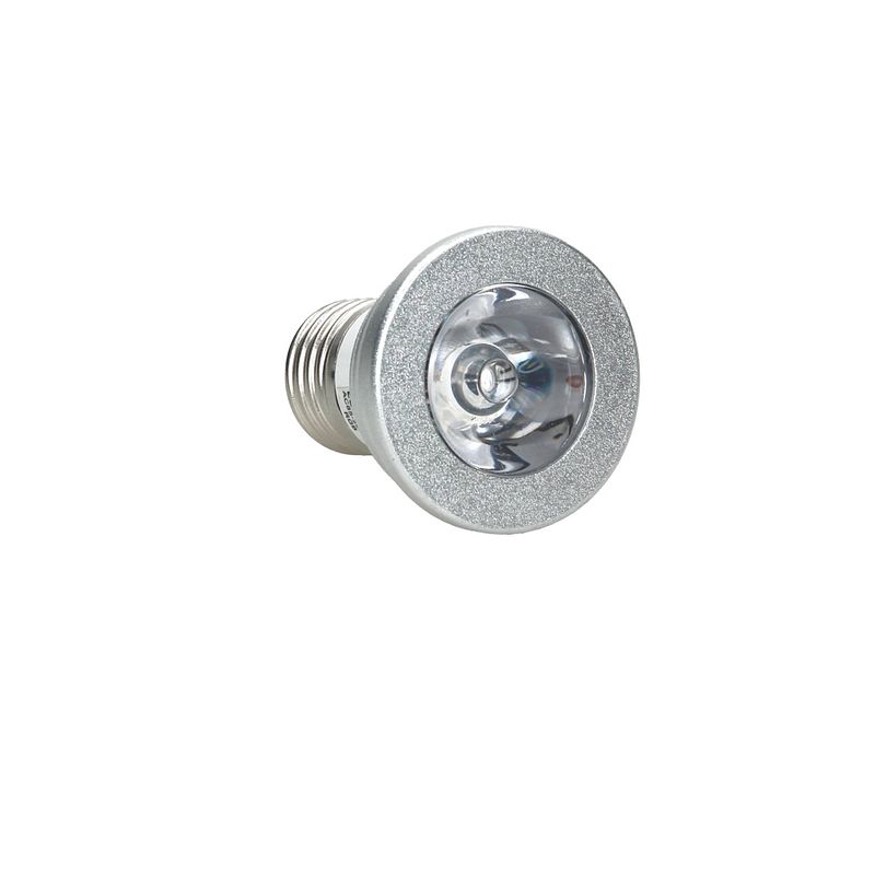 Foto van 6 x led spot rgb e27 3w + afstandsbediening