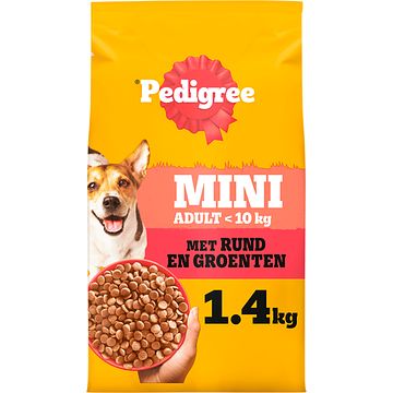 Foto van Pedigree adult mini rund en groenten 1, 4kg bij jumbo