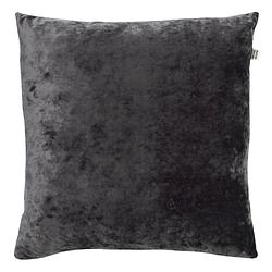 Foto van Dutch decor sky - kussenhoes velvet charcoal gray 45x45 cm - grijs - grijs