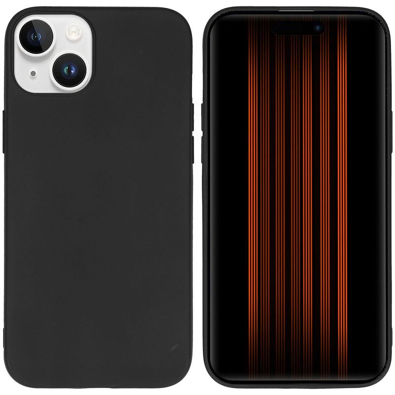 Foto van Accezz color backcover iphone 15 plus telefoonhoesje zwart