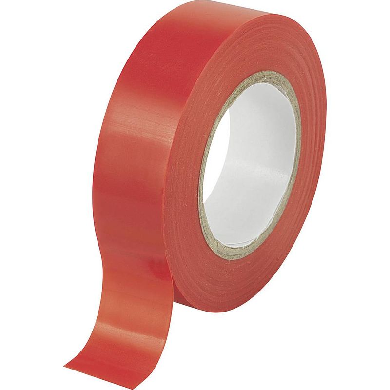 Foto van Tru components tc-9559248 isolatietape rood (l x b) 20 m x 19 mm 1 stuk(s)