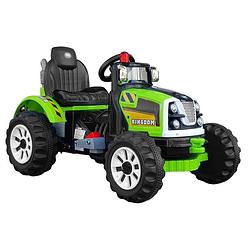 Foto van Kingdom elektrische tractor voor kinderen groen - 2 - 5km/h - accu voertuig voor kinderen max 30kg