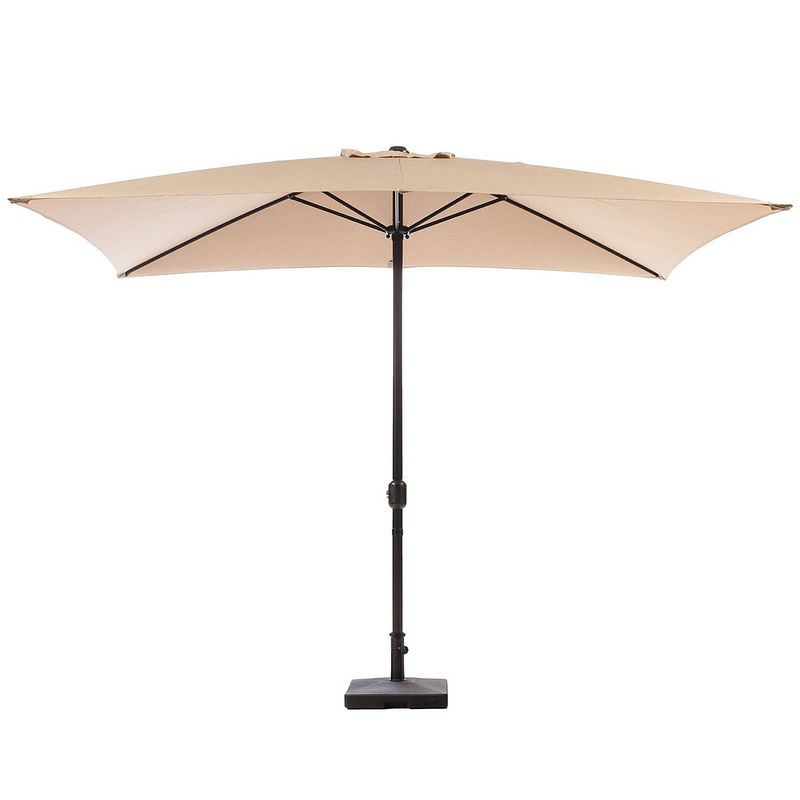 Foto van Maxxgarden parasol - tuin en balkon zonnescherm - opdraaisysteem - 150 x 250 cm (taupe)