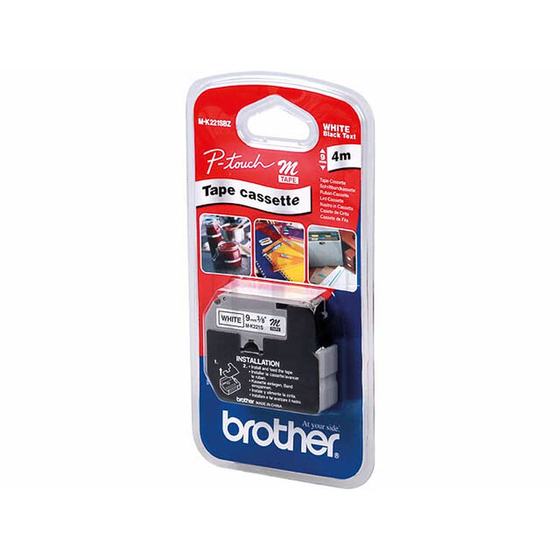 Foto van Brother mk221sbz labelling tape (9mm) labelprinter-tape m