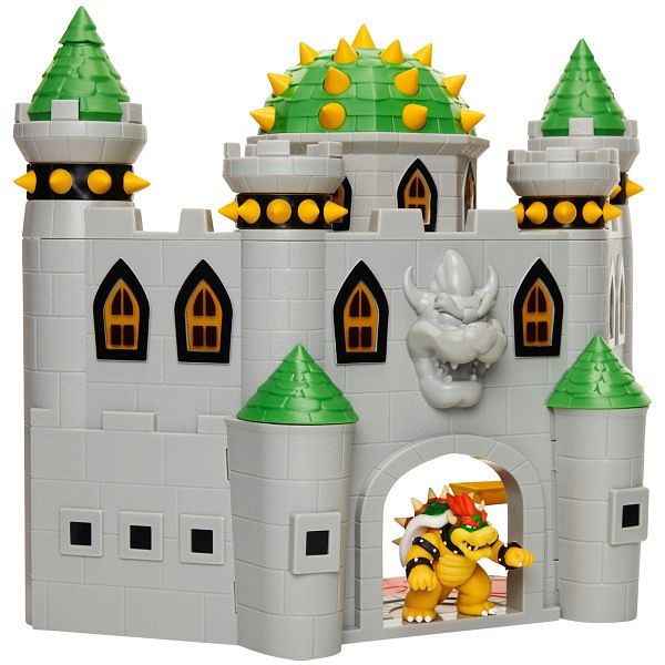 Foto van Super mario mega kasteel bowser met figuurtje 6,5 cm