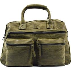 Foto van Bicky bernard laptoptas omhang hand & schoudertas western bag , laptoptas 15.4 inch olijf - groen