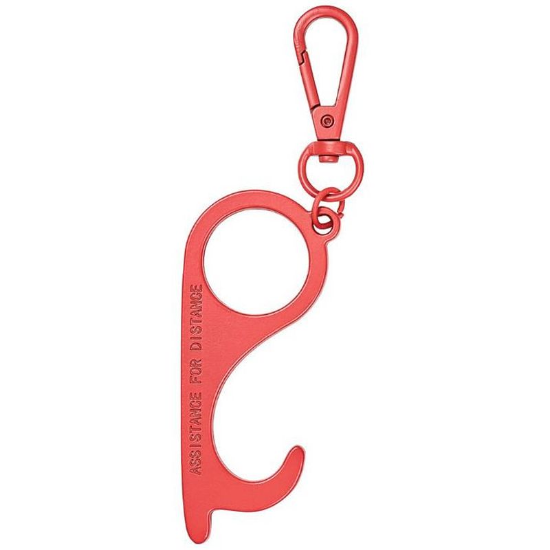 Foto van Moses sleutelhanger contactloos 12,8 cm staal rood