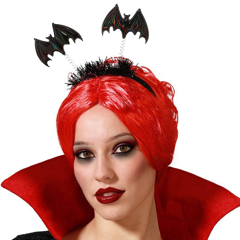 Foto van Halloween/horror verkleed diadeem/tiara - met vleermuizen - kunststof - dames/meisjes - verkleedhoofddeksels