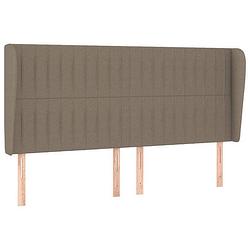 Foto van Vidaxl hoofdbord met randen 203x23x118/128 cm stof taupe