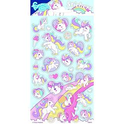 Foto van Funny products stickers unicorn 20 x 10 cm papier blauw 31 stuks