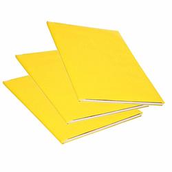 Foto van 3x rollen kraft kaftpapier geel 200 x 70 cm - kaftpapier