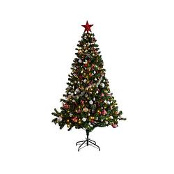 Foto van Everlands imperial pine kerstboom 180cm met deco groen
