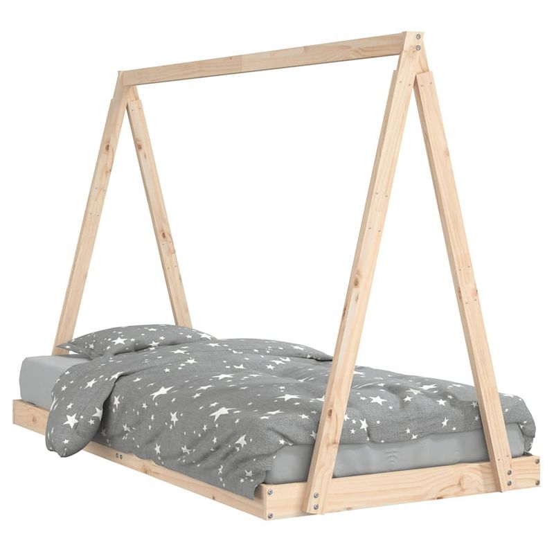 Foto van Vidaxl kinderbedframe 90x190 cm massief grenenhout