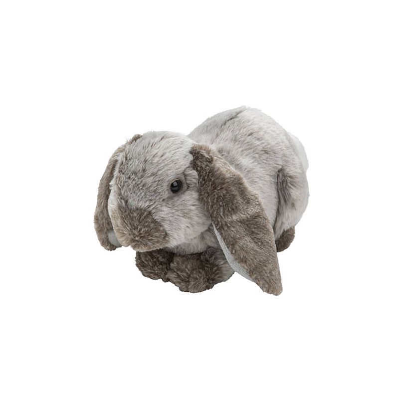 Foto van Pluche hangoor konijn grijs knuffel van 28 cm - knuffel bosdieren