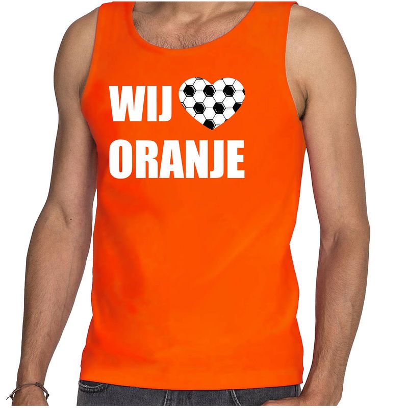 Foto van Oranje fan tanktop / kleding holland wij houden van oranje ek/ wk voor heren 2xl - feestshirts