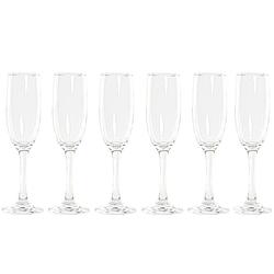 Foto van 12x stuks champagne/cava flutes/glazen 175 ml van glas - champagneglazen