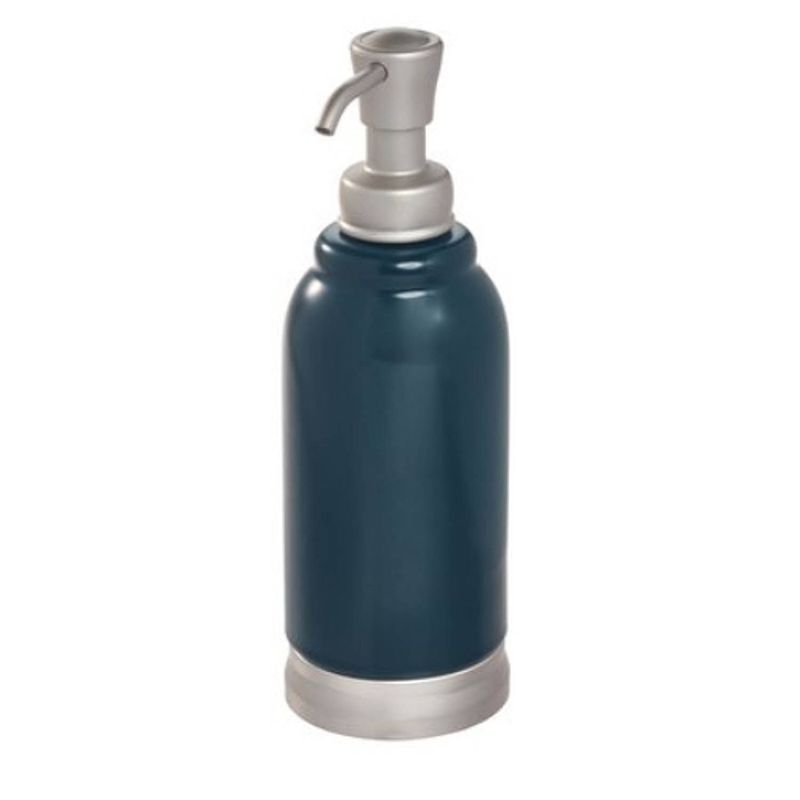 Foto van Idesign - zeeppompje, 317 ml, keramiek/kunststof, blauw - idesign bexley