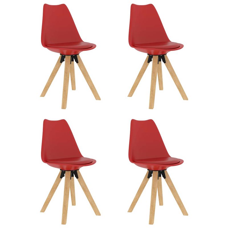 Foto van Vidaxl eetkamerstoelen 4 st rood