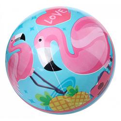Foto van Mondo bal flamingo 23 cm groen/roze