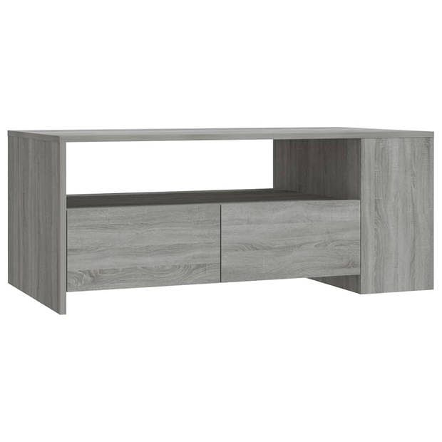 Foto van Vidaxl salontafel 102x55x42 cm bewerkt hout grijs sonoma eikenkleurig