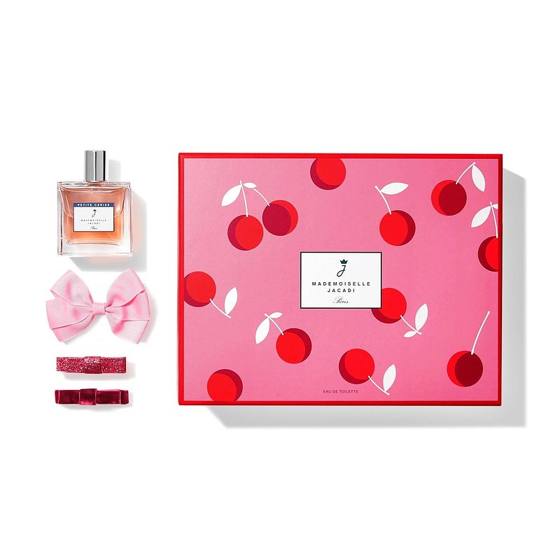 Foto van Jacadi parfum mademoiselle petite cerise geschenkset - eau de toilette parfum 100 ml & haaraccessoires