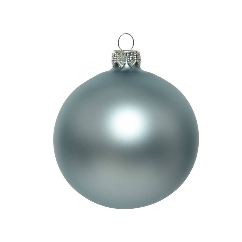 Foto van Kerstbal glas d10 cm blauw 4st kerst