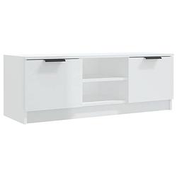 Foto van Vidaxl tv-meubel 102x35x36,5 cm bewerkt hout hoogglans wit