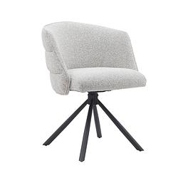 Foto van Giga meubel - eetkamerstoel stof taupe - draaibaar - zithoogte 50cm - katoo