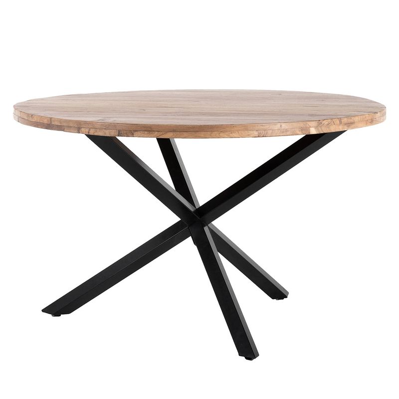 Foto van Giga meubel eettafel rond - bruin - ø100cm - eettafel eljero