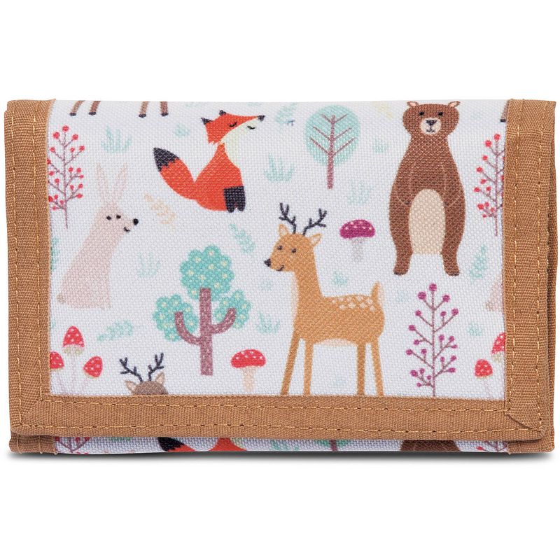 Foto van Bestway portemonnee dieren van het bos - 14 x 9 cm - polyester