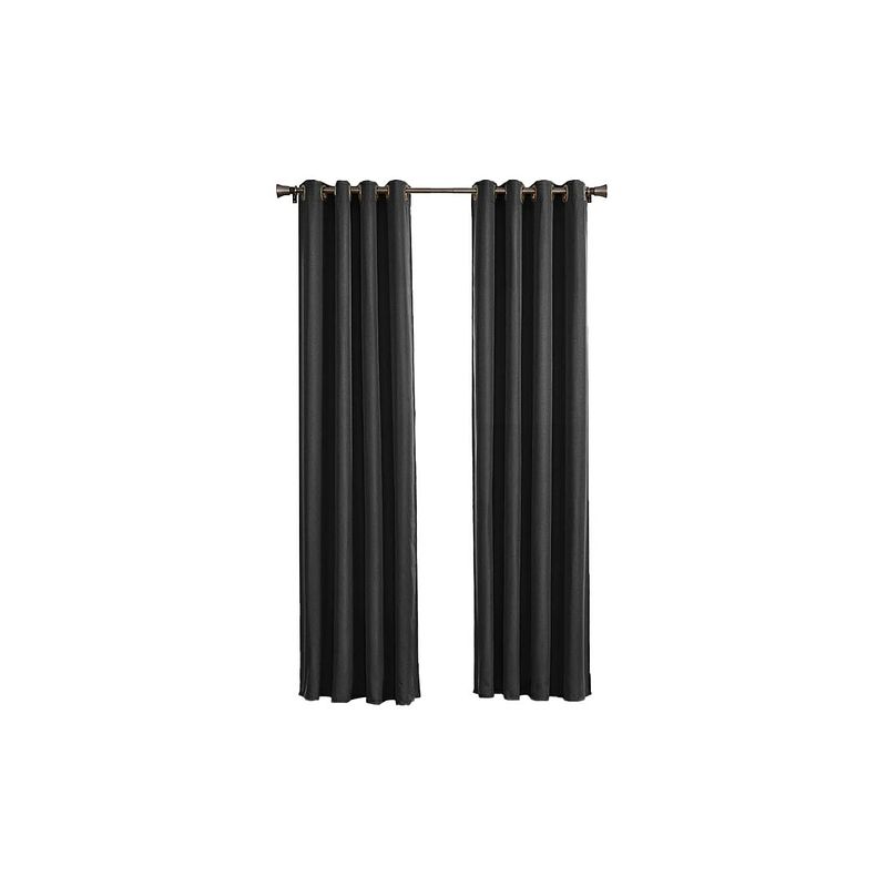 Foto van Larson - luxe verduisterend gordijn met ringen - 150x250 cm - black