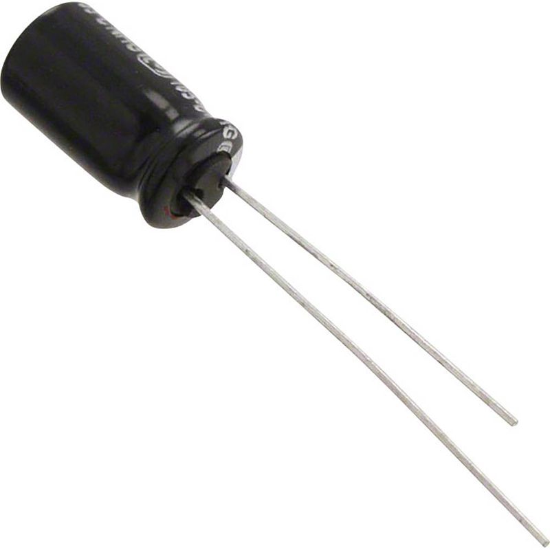 Foto van Panasonic eca-2ehg010 elektrolytische condensator radiaal bedraad 2.5 mm 1 µf 250 v 20 % (ø) 6.3 mm 1 stuk(s)