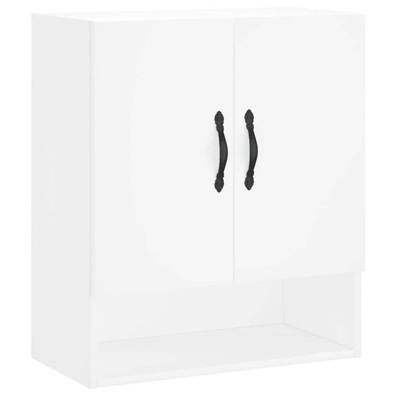 Foto van The living store wandkast decoratieve en praktische wandgemonteerde opbergkast - 60 x 31 x 70 cm - wit