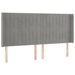 Foto van The living store hoofdbord - hoofdbord bed - 183x16x118/128 cm - zacht fluweel