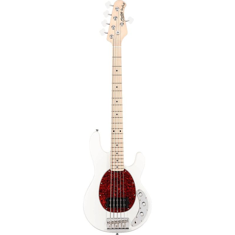 Foto van Sterling by music man stingray classic ray25ca olympic white 5-snarige elektrische basgitaar