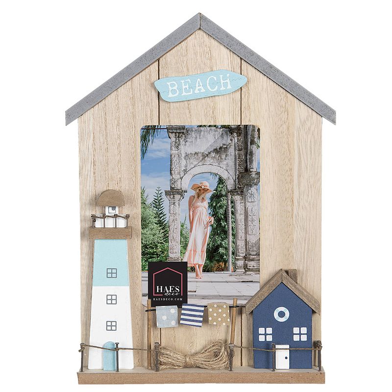 Foto van Haes deco - fotolijst 10x15 bruin, formaat 20x2x28 cm - beachlife