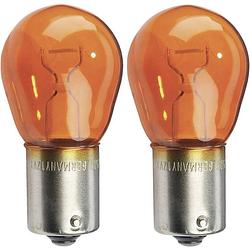 Foto van Osram autolampen ultra life p21w 12 volt 21 watt 2 stuks oranje