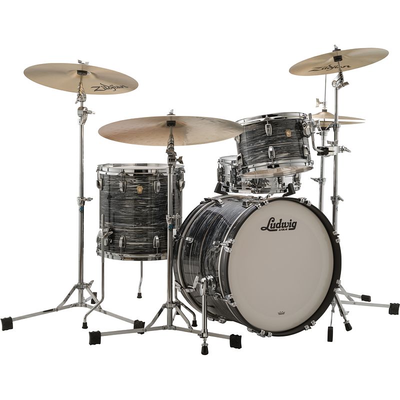 Foto van Ludwig classic maple downbeat black oyster 3-delige shellset