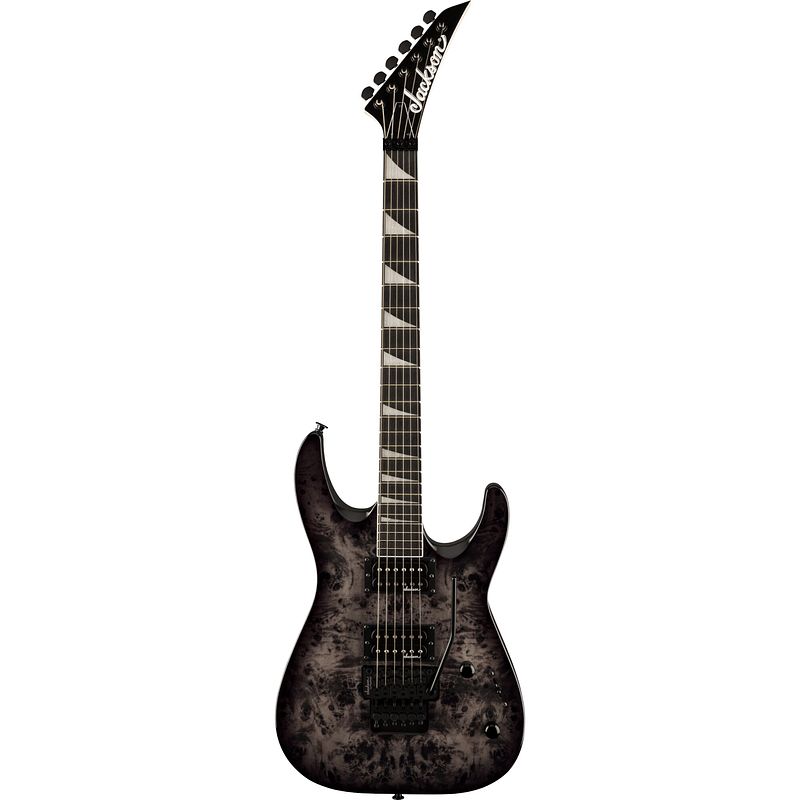 Foto van Jackson js series dinky js32 dkap transparant black elektrische gitaar