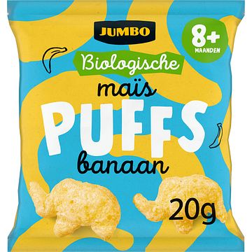 Foto van Jumbo biologische mais puffs banaan 20g