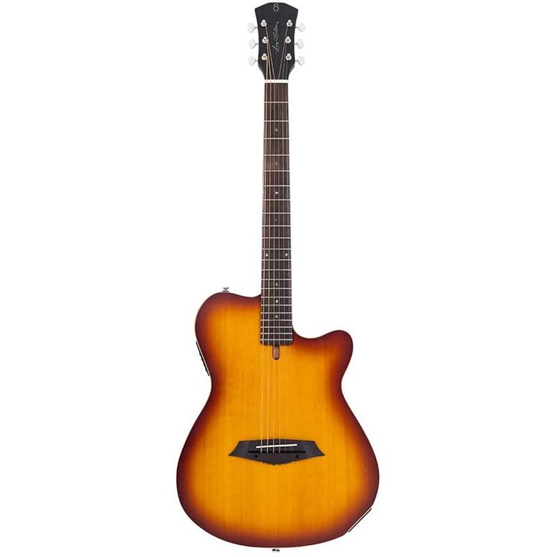 Foto van Sire larry carlton g5a tobacco sunburst satin elektrisch-akoestische staalsnarige gitaar