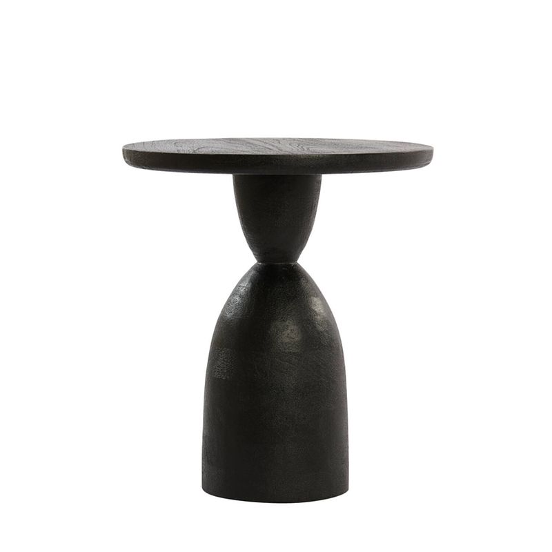 Foto van Side table 40x50 cm torir mango wood matt black