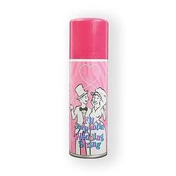 Foto van 2x bruiloft serpentine spray roze 125 ml - serpentines