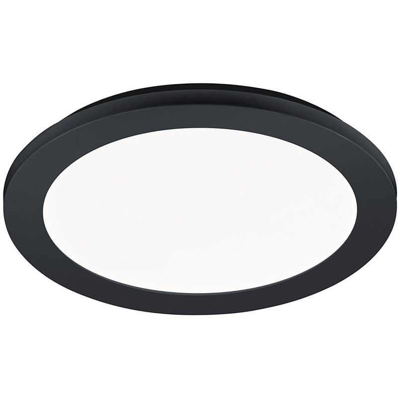 Foto van Led plafondlamp - badkamerlamp - trion camy - opbouw rond 13w - spatwaterdicht ip44 - dimbaar - warm wit 3000k - mat