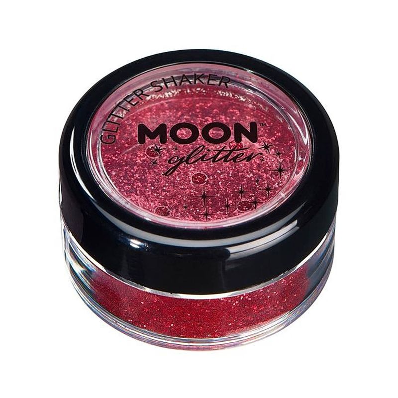 Foto van Moon creations glitter fijn glitterpoeder 5 gr rood